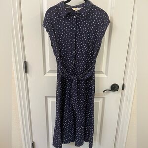 Navy Boden Shirt Dress with belted waist